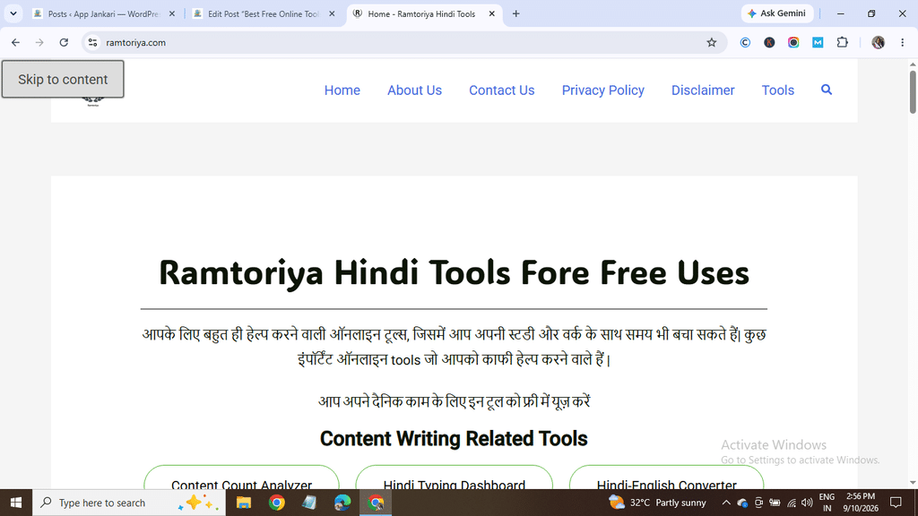 Ramtoriya Hindi Tools
