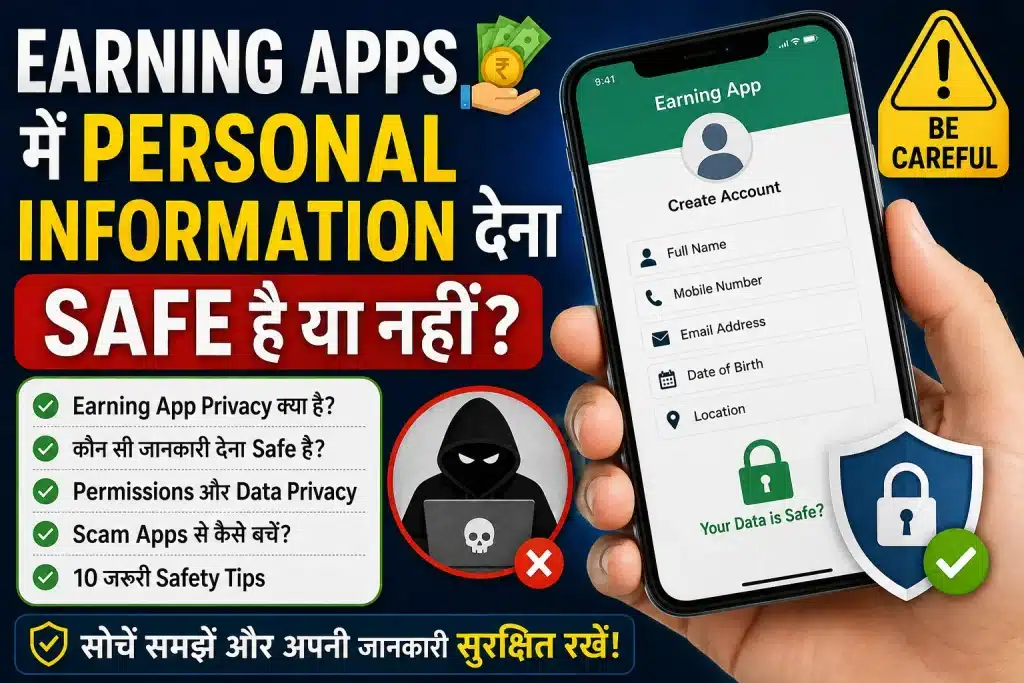 Earning Apps Personal Information Safe